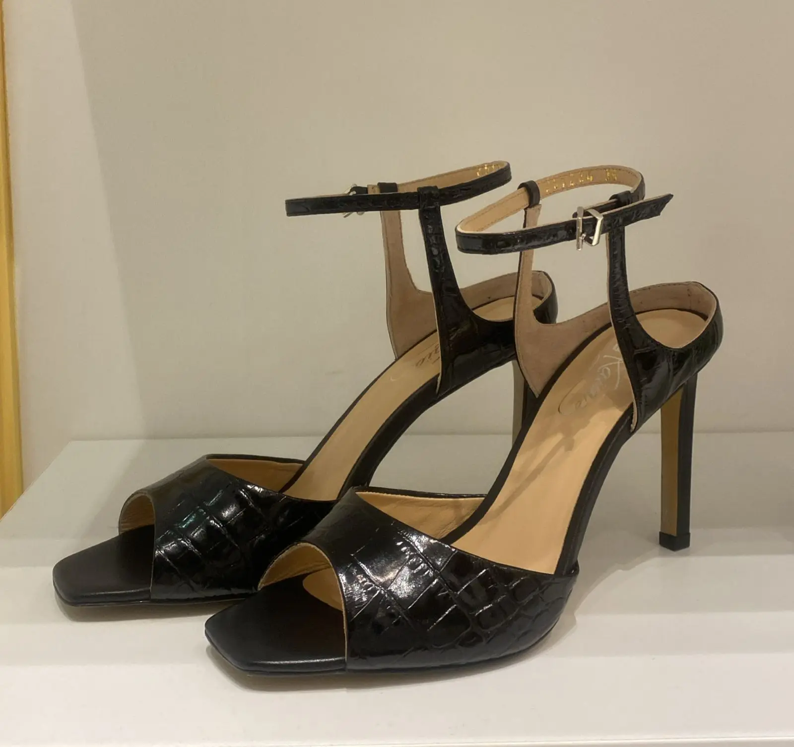 Black Crocco Sandals