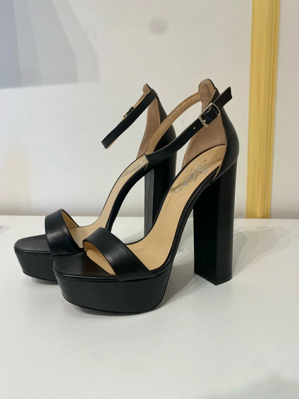 Double Sole Black Sandals