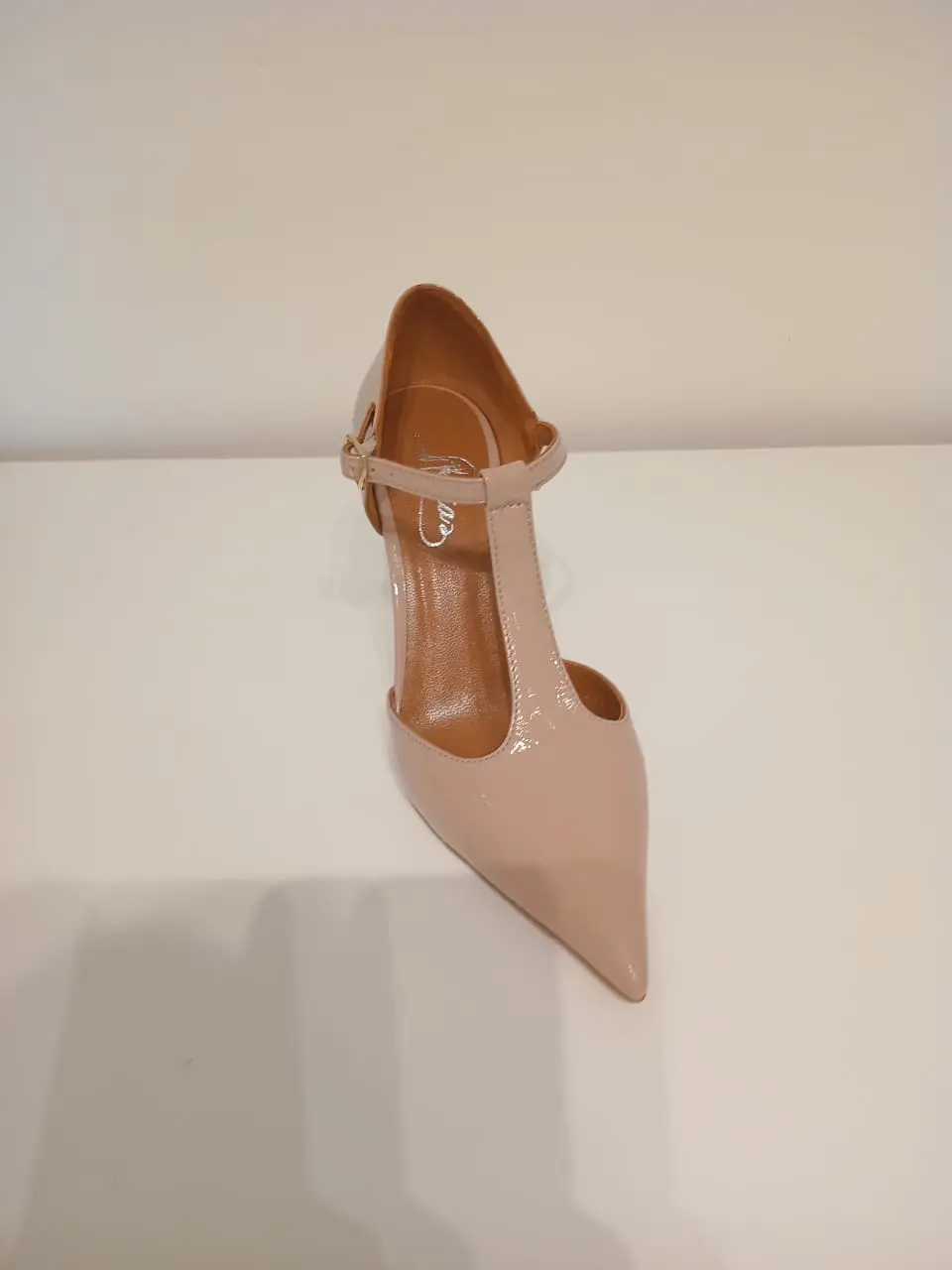 T-Strap Nude Mules